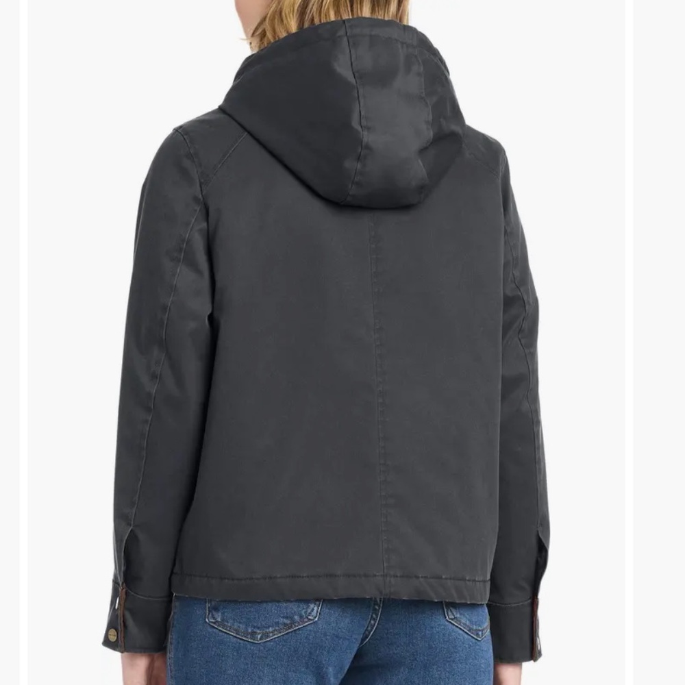 MODERN SUPPLY BY SANCTUARY HOODED WAXED JACKET BARN CHORE COAT‎ CORDUROY COLLAR - Picture 4 of 16